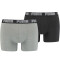 2er Pack PUMA Basic Boxershorts dark grey melange / black XL
