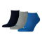 3er Pack PUMA Plain Sneakersocken blue / grey melange 35-38