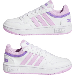 adidas Hoops 3.0 Sneaker Kinder IF2724 - cloud white/bliss lilac/violet fusion 38