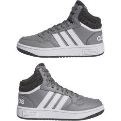 adidas Hoops Mid-Top Sneaker Kinder AA2T - grethr/ftwwht/gresix 35