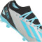 adidas X Crazyfast Messi.3 FG Firm-Ground Fußballschuhe Kinder 080A - silvmt/bliblu/cblack 38
