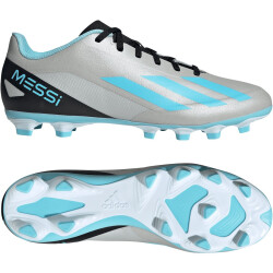 adidas X Crazyfast Messi.4 FxG Fußballschuhe 080A - silvmt/bliblu/cblack 44