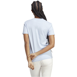 adidas LOUNGEWEAR Essentials Slim T-Shirt Damen AEST - bludaw/white XXL