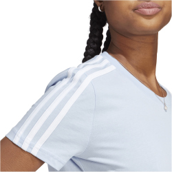 adidas LOUNGEWEAR Essentials Slim T-Shirt Damen AEST - bludaw/white XXL