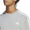 adidas Essentials Freizeitshirt Herren 83F7 - mgreyh/white XL