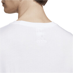 adidas Essentials Single Jersey Linear Embroidered Logo T-Shirt Herren 001A - white/black M