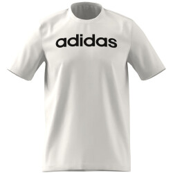 adidas Essentials Single Jersey Linear Embroidered Logo T-Shirt Herren 001A - white/black M