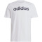 adidas Essentials Single Jersey Linear Embroidered Logo T-Shirt Herren 001A - white/black M