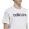 adidas Essentials Single Jersey Linear Embroidered Logo T-Shirt Herren 001A - white/black M