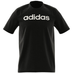 adidas Essentials Single Jersey Linear Embroidered Logo T-Shirt Herren 095A - black XXL