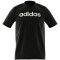 adidas Essentials Single Jersey Linear Embroidered Logo T-Shirt Herren 095A - black XXL