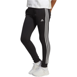 adidas Essentials Cuffed French Terry Jogginghose Damen 095A - black/white XXS