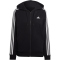 adidas Essentials 3-Streifen French Terry Kapuzenjacke Damen 095A - black/white XXS