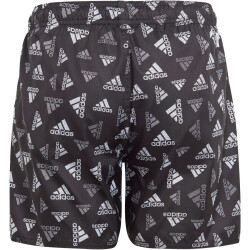 adidas Logo Print CLX Badeshorts Kinder 095A - black/white 128