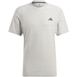 adidas Train Essentials Stretch Trainingsshirt Herren IC7416 - mgh solid grey/white/black L
