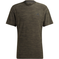 adidas Train Essentials Stretch Trainingsshirt Herren IC7415 - olive strata/black/black L