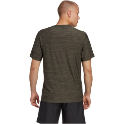 adidas Train Essentials Stretch Trainingsshirt Herren IC7415 - olive strata/black/black L