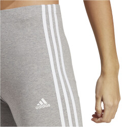 adidas Essentials High-Waist Single Jersey Leggings Damen 83F7 - mgreyh/white XS