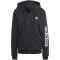 adidas Essentials Linear French Terry Sweatjacke Damen 095A - black/white XS