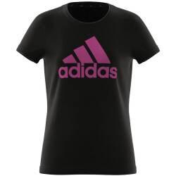 adidas Essentials Big Logo Cotton T-Shirt Kinder 095A - black/selufu 140