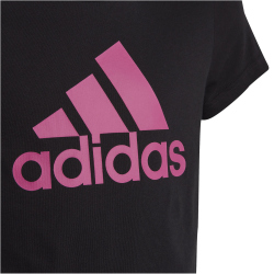 adidas Essentials Big Logo Cotton T-Shirt Kinder 095A - black/selufu 152