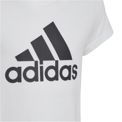 adidas Essentials Big Logo Cotton T-Shirt Kinder 001A - white/black 152