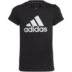 adidas Essentials Big Logo Cotton T-Shirt Kinder 095A - black/white 152