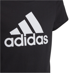 adidas Essentials Big Logo Cotton T-Shirt Kinder 095A - black/white 152
