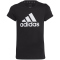 adidas Essentials Big Logo Cotton T-Shirt Kinder 095A - black/white 152