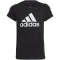 adidas Essentials Big Logo Cotton T-Shirt Kinder 095A - black/white 152