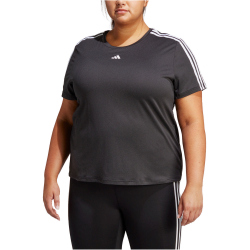 adidas AEROREADY Train Essentials 3-Streifen Trainingsshirt Damen 095A - black/white 1X (46-48)