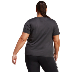 adidas AEROREADY Train Essentials 3-Streifen Trainingsshirt Damen 095A - black/white 1X (46-48)