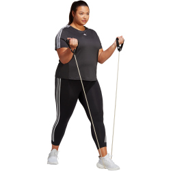 adidas AEROREADY Train Essentials 3-Streifen Trainingsshirt Damen 095A - black/white 1X (46-48)