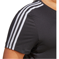 adidas AEROREADY Train Essentials 3-Streifen Trainingsshirt Damen 095A - black/white 1X (46-48)