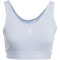 adidas Essentials Removable Pads Crop-Top Damen AEST - bludaw/white XL