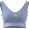 adidas Essentials Removable Pads Crop-Top Damen AEST - bludaw/white XL