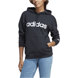 adidas Essentials Linear Hoodie Damen 095A - black/white XS