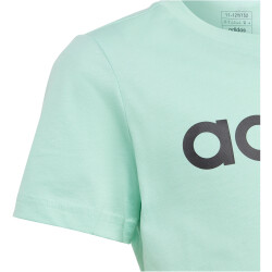 adidas Essentials Linear Logo Cotton Slim Fit T-Shirt Kinder A9MS - easgrn/black 170