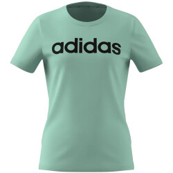 adidas Essentials Linear Logo Cotton Slim Fit T-Shirt Kinder A9MS - easgrn/black 170