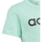 adidas Essentials Linear Logo Cotton Slim Fit T-Shirt Kinder A9MS - easgrn/black 170