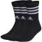 3er Pack adidas 3-Streifen Cushioned Crew Retro-Socken 095A - black/white 19-21