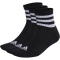 3er Pack adidas 3-Streifen Cushioned Sportswear Mid-Cut Sportsocken Herren 095A - black/white 34-36
