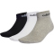 3er Pack adidas Think Linear Knöchelsocken Herren IC1306 - medium grey heather/white/black 34-36