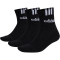 3er Pack adidas 3-Streifen Linear Half-Crew Cushioned Socken Herren 095A - black/white 34-36