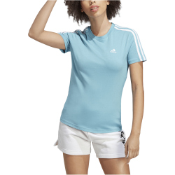 adidas LOUNGEWEAR Essentials Slim T-Shirt Damen AET5 - preblu/white XS