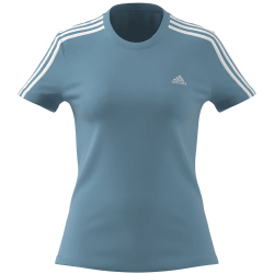 adidas LOUNGEWEAR Essentials Slim T-Shirt Damen AET5 - preblu/white XS
