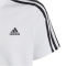 adidas Essentials 3-Streifen T-Shirt Kinder 001A - white/black 152