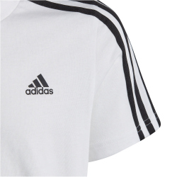 adidas Essentials 3-Streifen T-Shirt Kinder 001A - white/black 164
