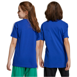 adidas Essentials 3-Streifen T-Shirt Kinder AETC - selubl/white 164