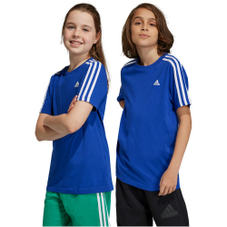 adidas Essentials 3-Streifen T-Shirt Kinder AETC - selubl/white 164
